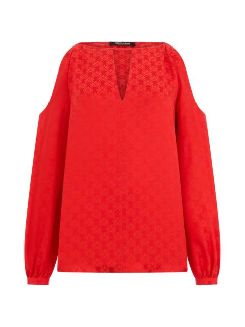 cut-out-detail blouse