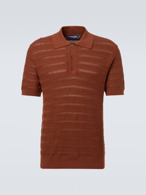 Vidal knit cotton polo shirt