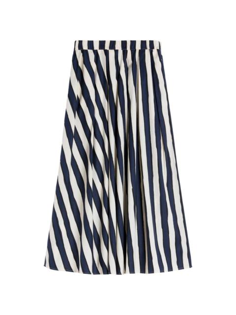 striped midi skirt