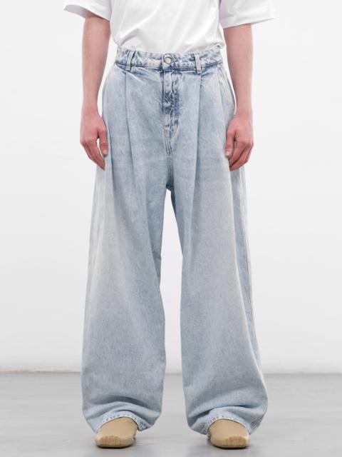 Faded Blue Denim Baggy Jeans