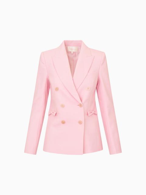 Gillian Linen-Cotton Bow Blazer