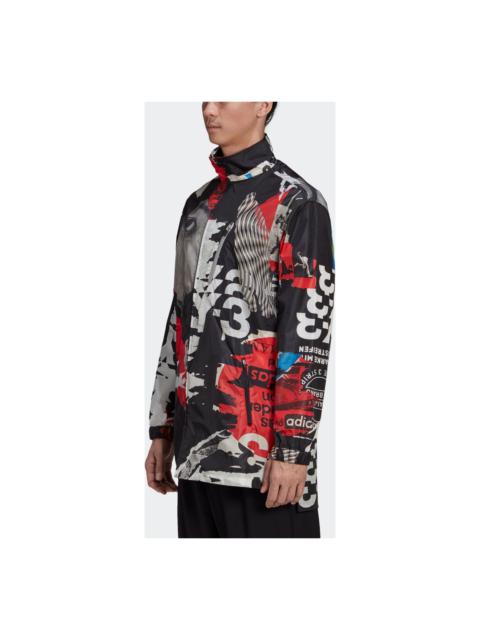 Men's Y-3 Graffiti Printing Loose Long Sleeves Jacket Multi-Color GK4375