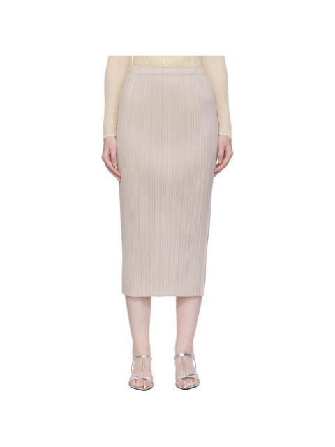 Gray New Colorful Basics 4 Midi Skirt