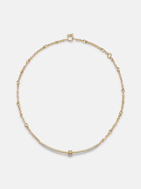 Gravity Arc 18kt gold necklace with diamonds