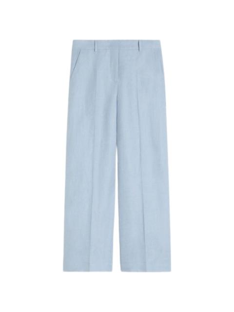 clear denim trousers