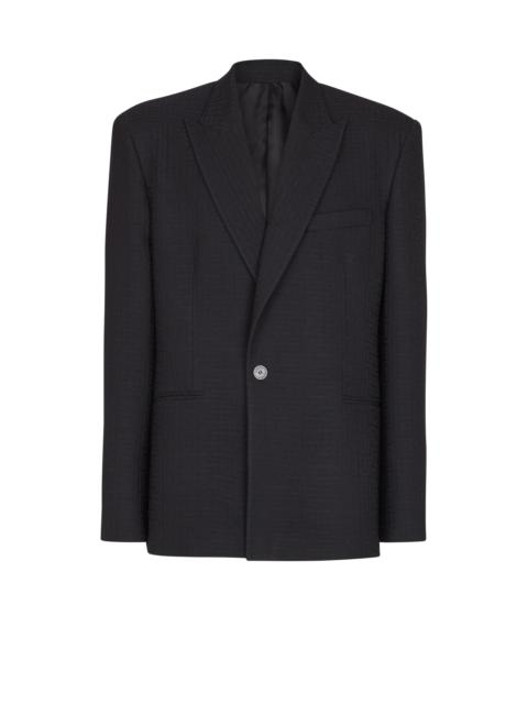 Monogram grain de poudre 1-button jacket