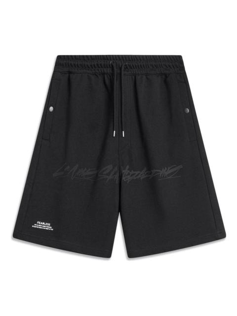 Li-Ning x OG_SLICK Graphic Skateboarding Shorts 'Black' AKST459-1