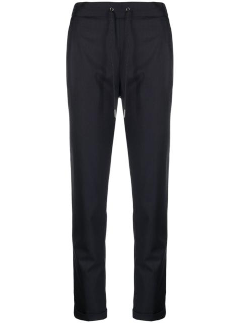 drawstring-waist tapered trousers