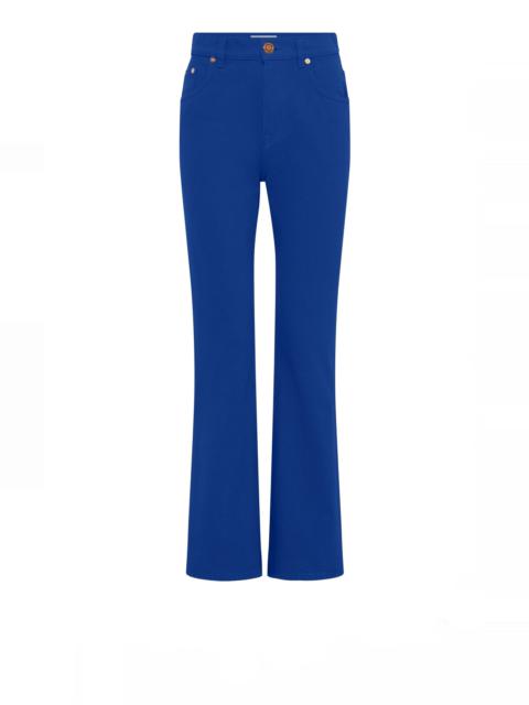 Ezra Bootcut Cropped Jean in Cobalt Recycled Cotton Denim