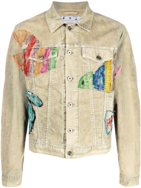 Cartoon graphic-print jacket
