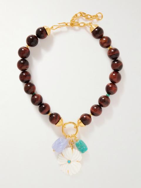 Desert Bloom Gold-plated Multi-stone Necklace