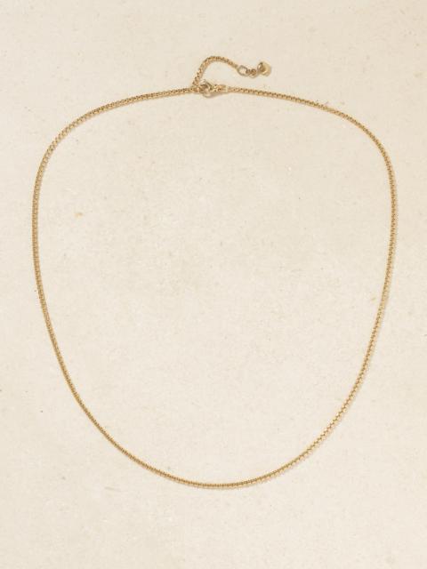 Hollow Box Chain 18-karat Gold Necklace
