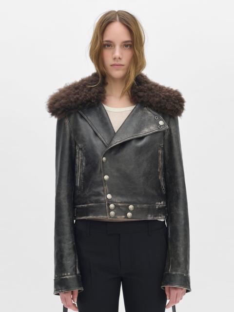Wiebke Wool and Shearling Perfecto