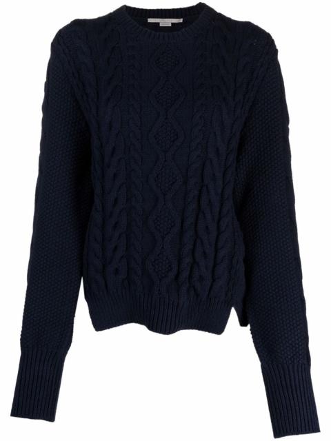 long-sleeve cable-knit jumper