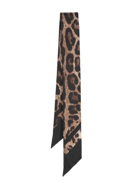 Dolce & Gabbana Leopard-print Silk Scarf