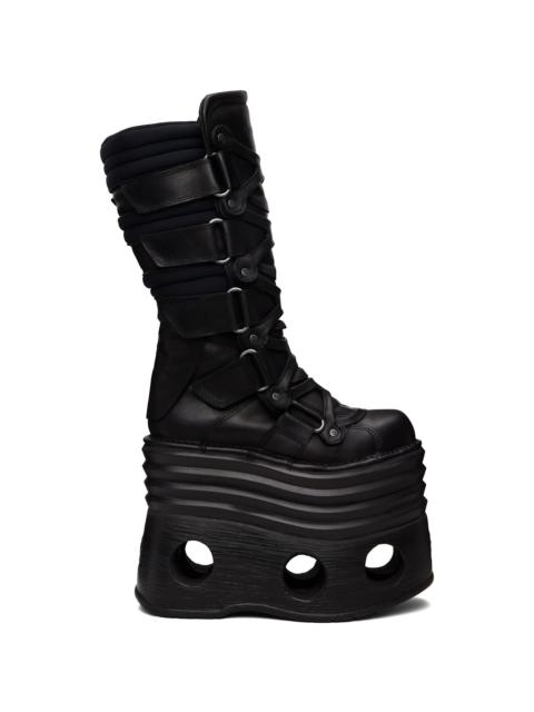 Black New Rock Edition Platform Tower Boots