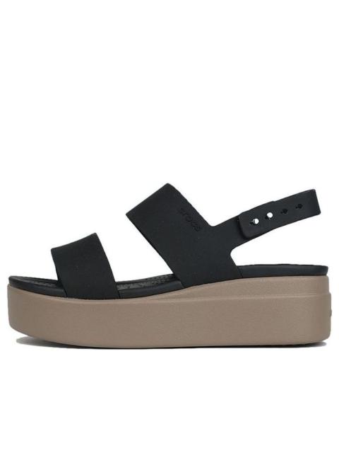 (WMNS) Crocs Brooklyn Thick Sole Black Sandals 'Black' 206453-07H