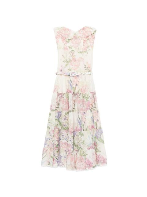 Danny floral-print belted maxi dress