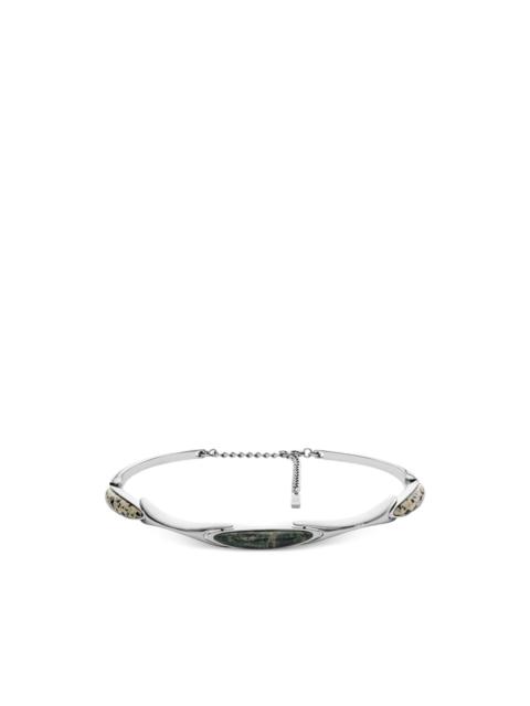 jasper stainless steel choker necklace