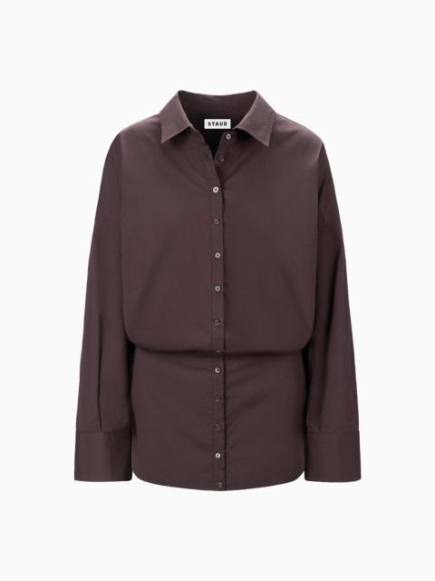 STAUD CYNTHIA DRESS EARTH