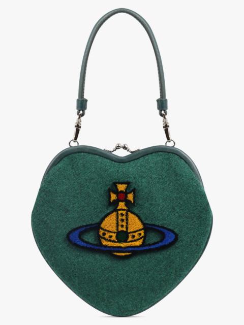 BELLE HEART FRAME ORB PURSE | GREEN/MULTI