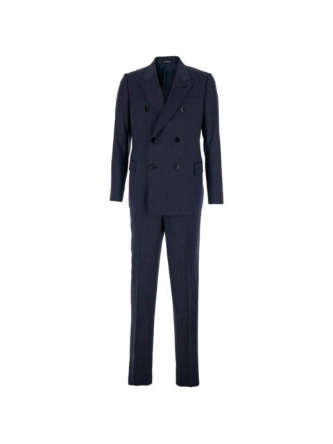 double-breasted wool suit