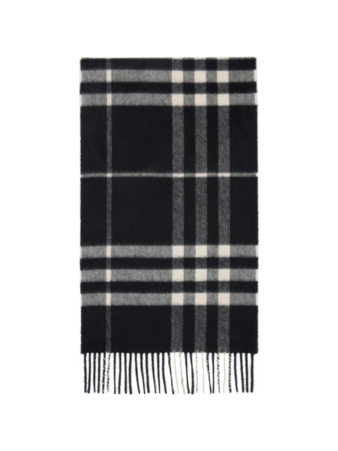 Black Check Cashmere Scarf