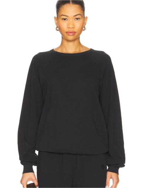 Oversized Lightweight French Terry Raglan Sweatshirt