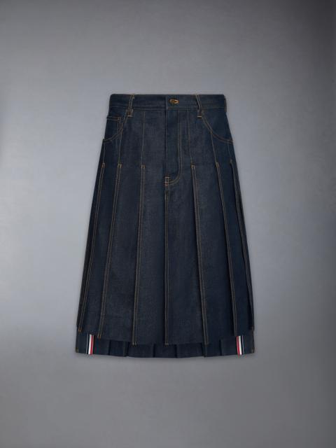 SELVEDGE DENIM 5-POCKET PLEATED SKIRT