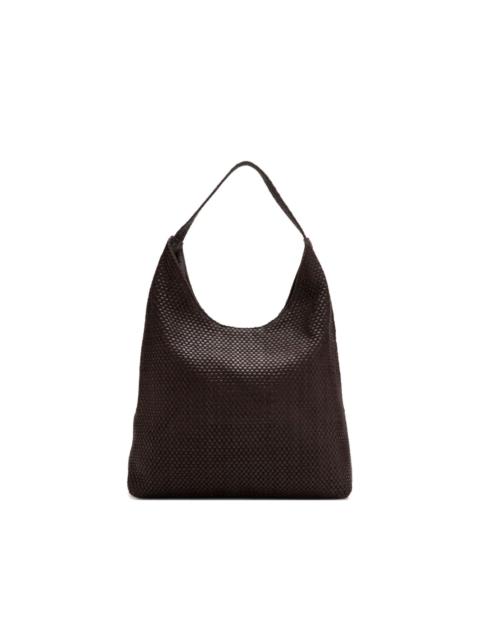 lattice-weave large tote bag