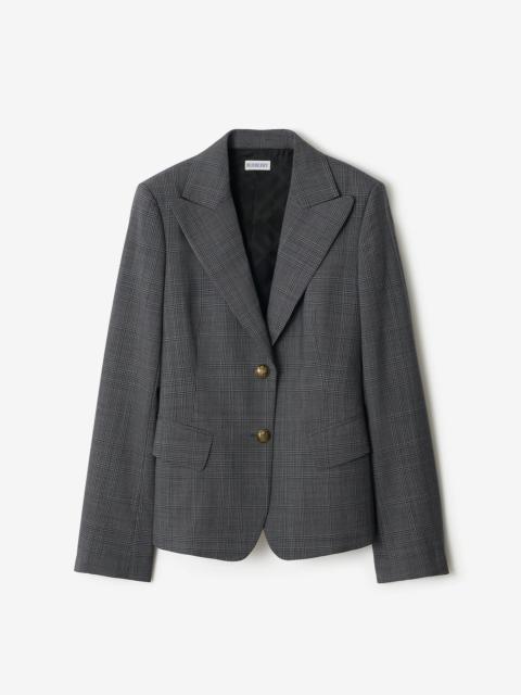 Check Wool Tailored Jacket