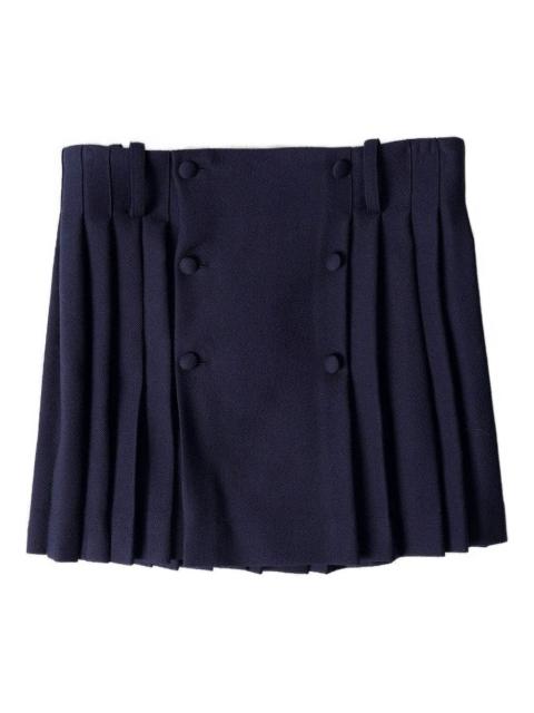 virgin wool pleated skirt