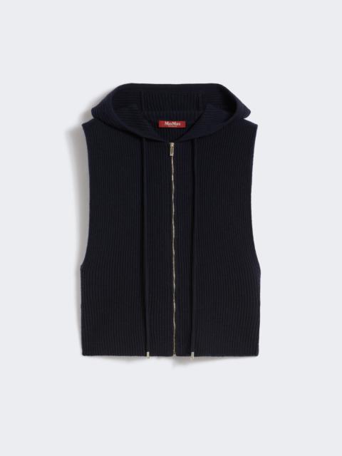 MESCAL Wool and cashmere hooded gilet