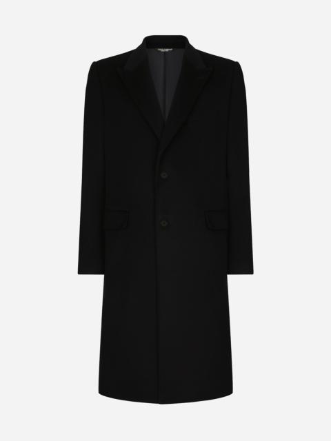 Single-breasted cashmere coat