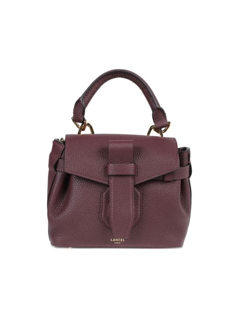 leather top-handle shoulder bag