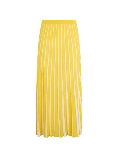 pleated midi skirt