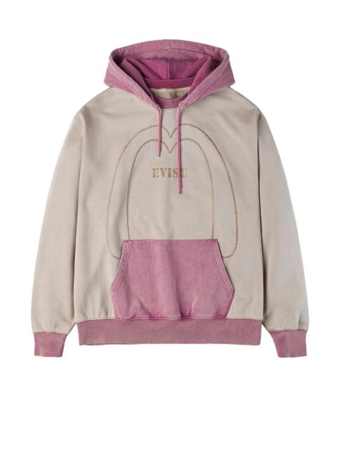 Color blocking Logo print and Daicock Embroidery Regular Fit Hoodie