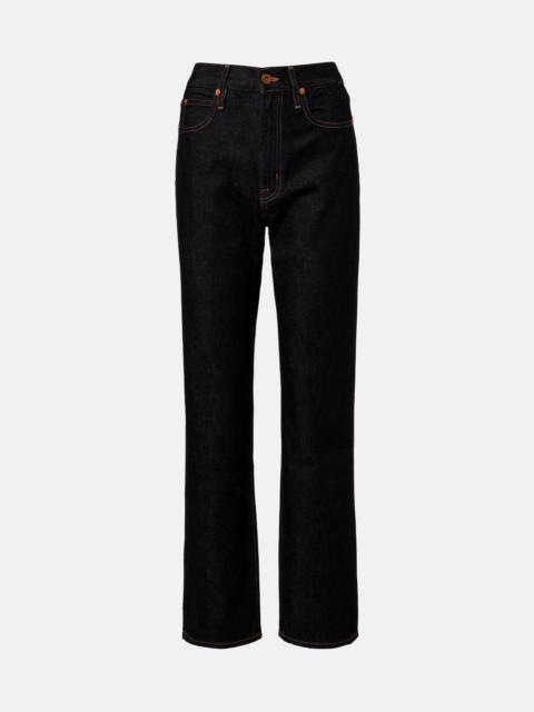 London high-rise straight jeans