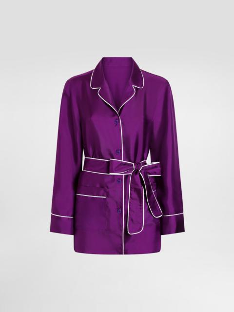 Silk twill vanity shirt