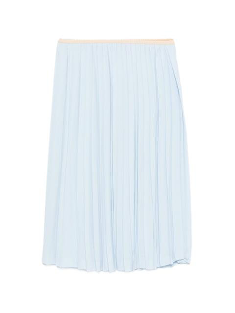 pleated midi skirt