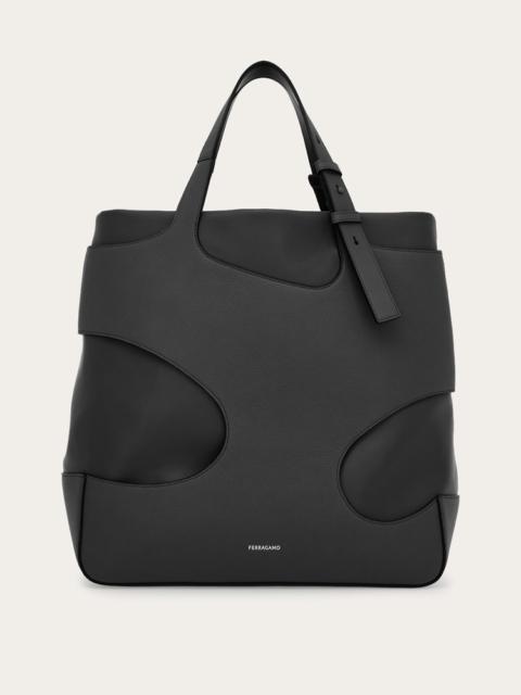 TOTE BAG WITH CUT-OUT DETAILING