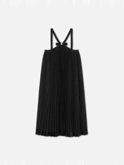 Halterneck Pleated Mini Dress