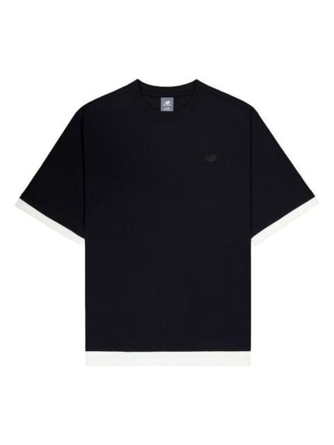 New Balance Small NB Logo Crewneck T-Shirt 'Black' AMT42314-BK