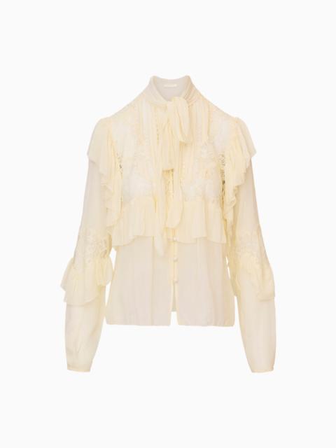 Farah Chiffon Lace Blouse