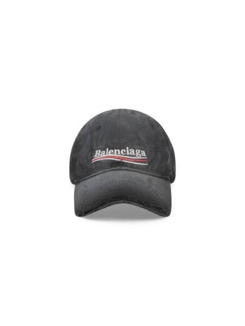 Political Campaign Destroyed Cap in Black