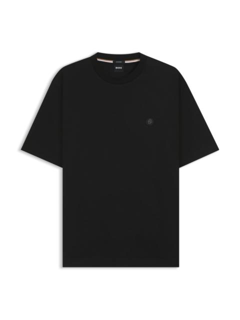 MERCERISED-COTTON T-SHIRT WITH DOUBLE B MONOGRAM