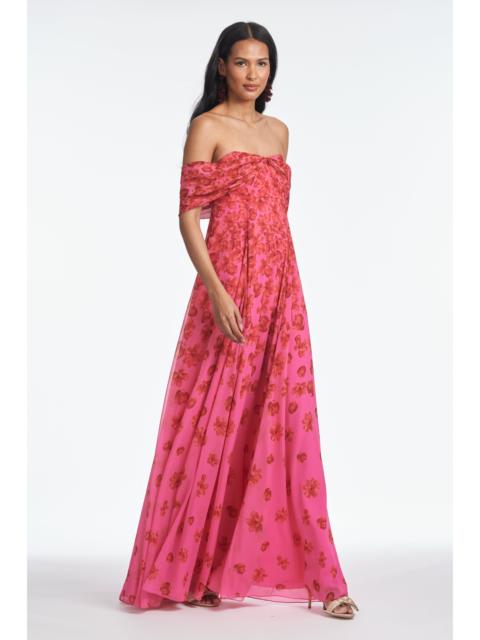 KENNEDY GOWN - ROSE VERMILION