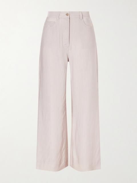 Poltana Checked Cupro Wide-leg Pants