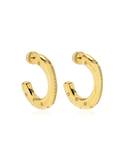 Peggy 14K Yellow Gold Diamond Earrings gold