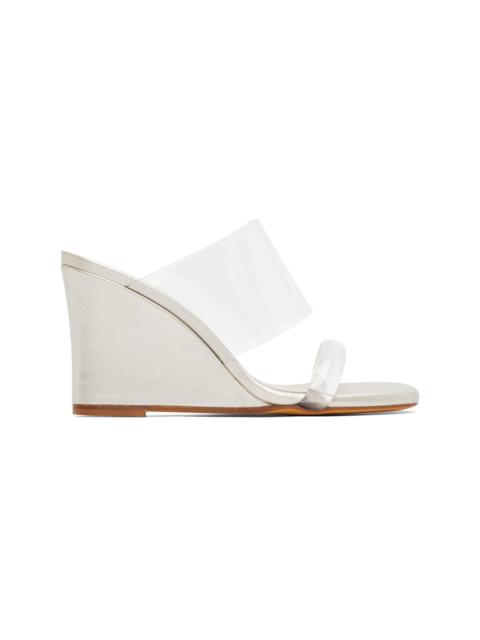 Silver Olympia Wedge Heeled Sandals